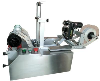 China 400W Plastic Round Bottle Semi Automatic Label Applicator Labeler 50KG for sale