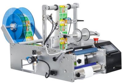 China Desktop Glass Round Tube Semi Automatic Bottle Labeler Machine 25mm-100mm for sale