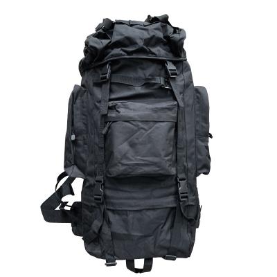 China Waterproof 65L Black Training Backpack for Outdoor Hiking Camping Comfortable and Unisex for sale
