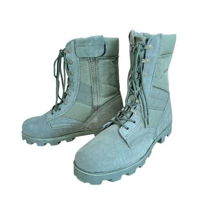 China Blue Cowhide Fleece and Rubber Training Boots for Men Comfortable Ankle Length Shoes for sale