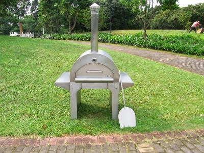 China 30mm thick Outdoor Stainless Steel Wood Fired Pizza Oven 430 840mm for sale