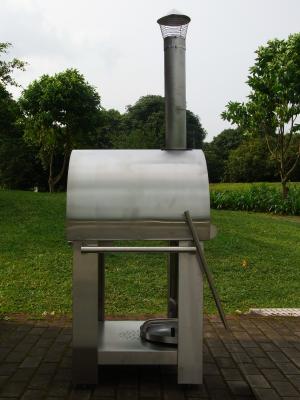 中国 410C CSAの鋼鉄ピザ オーブンが付いている木によって発射されるオーブンの屋外の木製のストーブ 販売のため