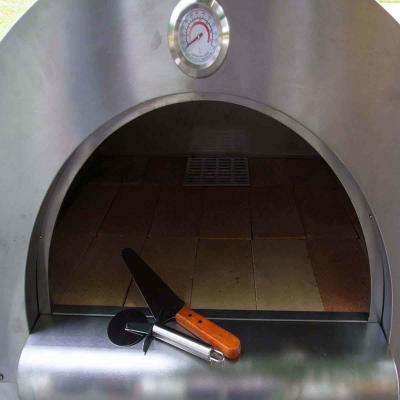 China Stainless Steel Brick Wood Fired Pizza Oven Outdoor With Powder Coated Shell for sale
