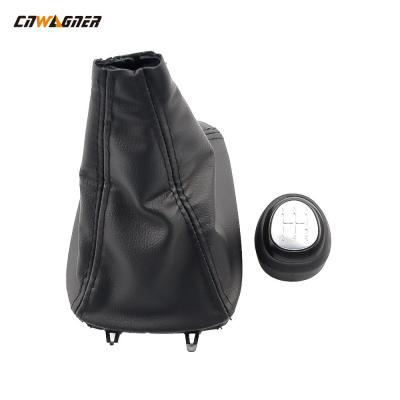 China Custom Car Genuine Leather Boot Manual Speed 5 Gear Stick Shift Lever Knob For SAAB 03-12 for sale