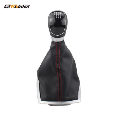 China Car Gear Shift Knob Acrylic Black Cap Red Line 6 Speed Universal For FORD FOCUS for sale