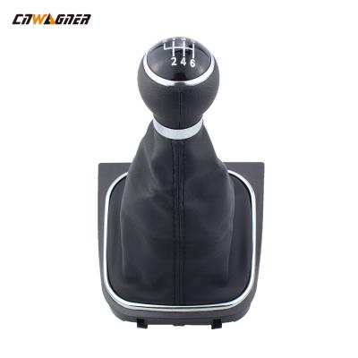 China Carbon Fiber Acrylic Black Line Palanca De Cambios Gear Stick Shift Lever Knob For VW SAGITAR Golf IV 5 for sale