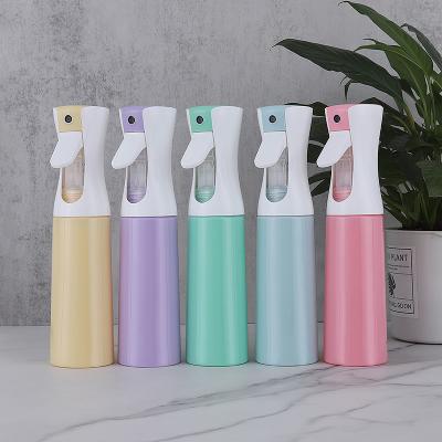 China Plastic Misty Trigger Sprayer Bottle 200ml 300ml Water Hair Fine Mist Continuous Spray Bottle en venta