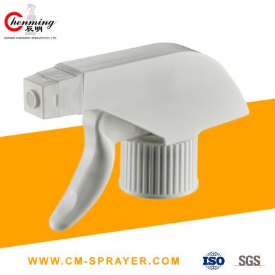 China Manual Spray Bottle Trigger Heads 28/400 28-410 White Trigger Sprayer Liquid Non Spill for sale