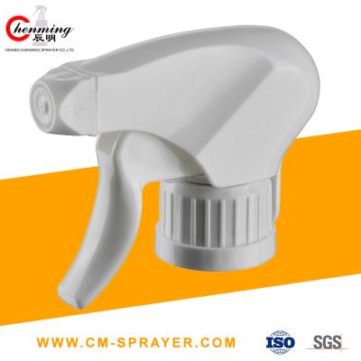 China PP Plastic Trigger Sprayer Bottle Head Cap 28Mm 28/400 Non Spill Double Cover for sale