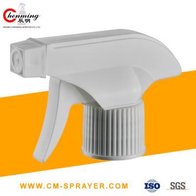 China Ratchet Neck All Plastic Trigger Sprayer Pump 28mm Trigger Spray Caps 0.75CC for sale