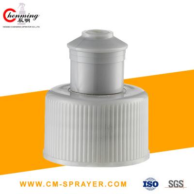 China Water Push Pull Plastic Bottle Cap 33mm 30mm 24mm 28mm Top Screw for sale