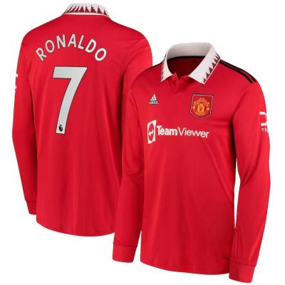 China Nueva camisa larga casera 2022-23 de las mangas de Manutd con la impresión de Ronaldo 7 en venta