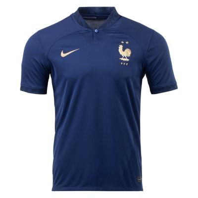 China Blue Striped France Home National Team Football Jersey Uniform For 2022 World Cup for sale