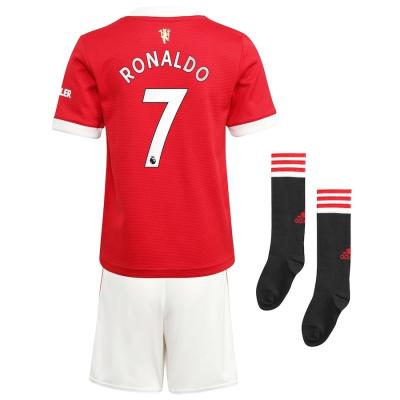 中国 Manchester United Home  Jersey Set 2021-22 With Ronaldo 7 Printing 販売のため