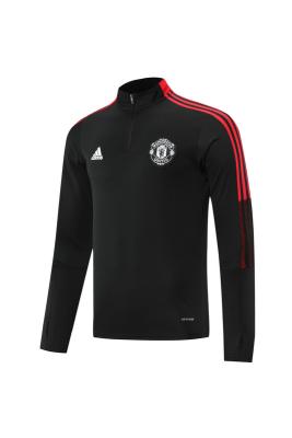 China 100% Cotton Black Manutd Football Kit Manchester United All Weather Jacket for sale