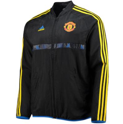 China Nylon Mesh Long Sleeve Black Manutd Football Kit Training Jacket For All Weather for sale