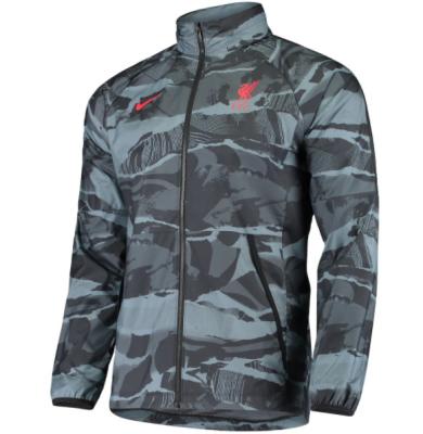 China All Weather Camouflage track Liverpool Training Jacket Raglan Anthracite Black for sale