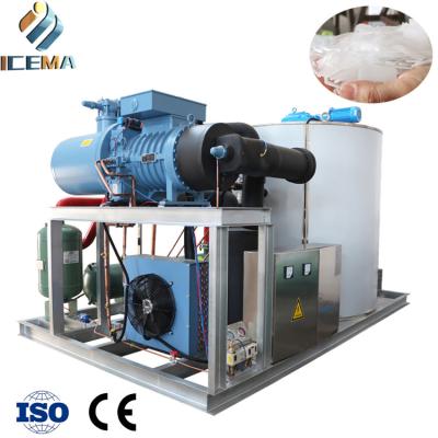 China ICEMA Factory Supply Freshwater Ice Flake Making Machine Flake Ice Maker for fresh seafood fishery for sale
