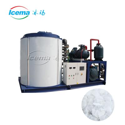 China 5 Tons Commercial Seawater Flake Ice Machine 20.5KW for sale