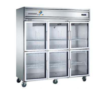 China 1350L Restaurant Commercial Freezer Upright Freezer Vertical Fridge Refrigerator Equipment Te koop
