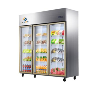 中国 1350L  Six Glass Doors Commercial Meat Deep Freezer for Restaurant For Restaurant 販売のため