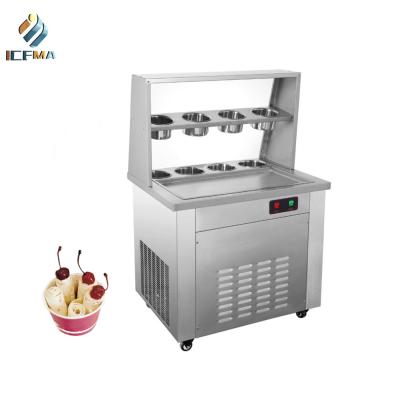 China Máquina para hacer rollos de helado frito comercial Sartenes dobles en venta