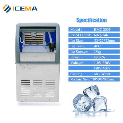China 80kg/24H Ice Cube Maker Machine Commercial Automatic For Home Restaurant Shop Drinking Bar for sale