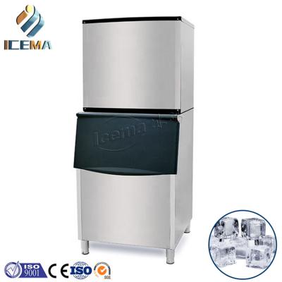 China 250kg Ice Storage Capacity Commercial Cube Ice Machine for Restaurant Bar Home Cooling for sale