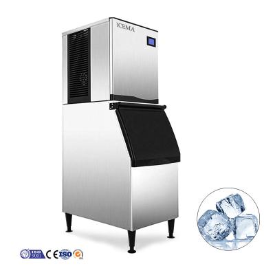 China Overseas Machinery Service ICEMA Commercial 300KG 400kg 500kg Ice Cube Maker Machine en venta