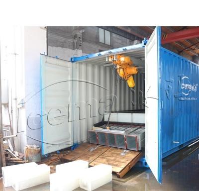 China Emerson 3 Ton Directly Cooling ICEMA Containerized Block Ice Plant for sale