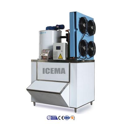 China 3.6KW Industrial Portable Ice Flake Maker for Fish 1T/2T/3T/5T Flake Ice Machine for sale
