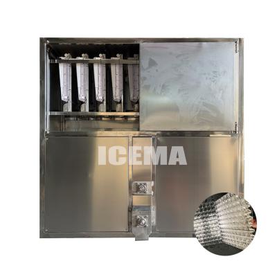 China 2ton 3ton ICEMA Automatic Ice Cube Maker With Copper Plated Nickel Ice Mold 19X21X6 Grid for sale