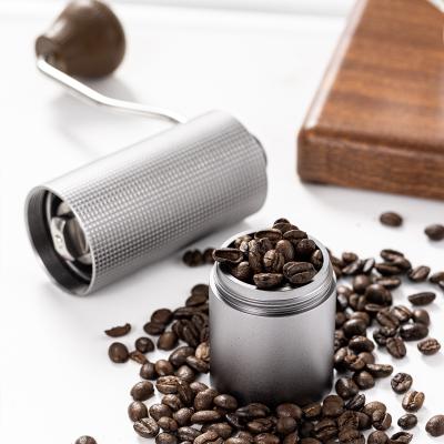 China Stainless Steel Metal Conical Burr Manual Coffee Bean Grinder Commercial Portable Washable Hand Cranked for sale