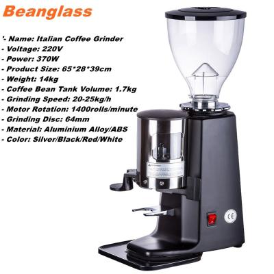 China Coffee Mill Machine Espresso Bean Grinder Flat Burrs Grinding Machine 220V Black for sale