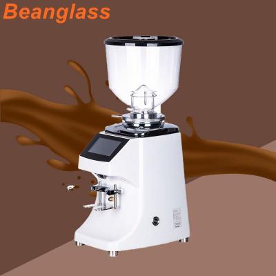 China 83mm Flat Burr Coffee Miller Electric Espresso Grinder White for sale