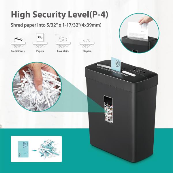 Quality C220P 6 sheets Commercial Cross Cut Shredder 13L Basket Document Paper Shredder for sale