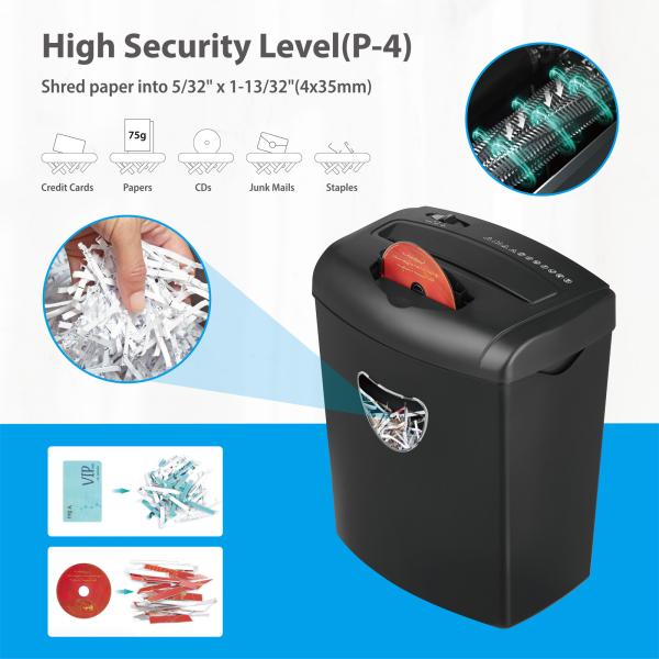 Quality CD218P 5.55 Gallons Paper Destroy Machine 10 Sheet Paper Shredder With Overload for sale