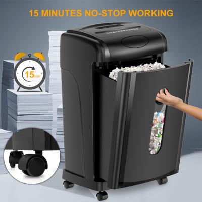 China 30L Capacidade de contenedor de papel de trabalho pesado triturador de papel para escritório com auto reverso à venda