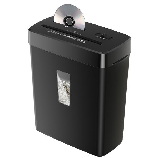 Quality Mini Black 13L CD Credit card Paper Shredder Machine 8 sheets for home office for sale