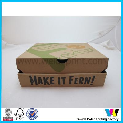 China A caixa da pizza do papel ondulado aceita o logotipo e a impressão da ordem feita sob encomenda à venda