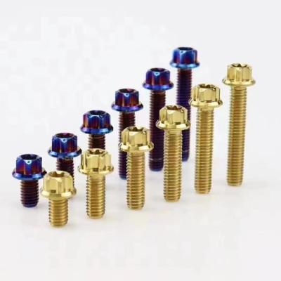 China Titanium Hex Flange Taper Cap Bolts Racing Tuning For Automobile Motorcycle à venda