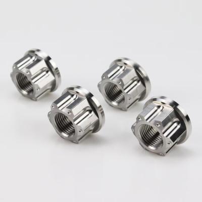 China Customized Titanium Flange Nut with 6 points for Automobile Bicycle Modification for sale
