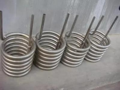 China Bespoke Titanium Chiller Coil Tubing Pure Ti Gr2 Seamless Welded For Tubular Heat Exchanger for sale