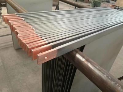 China titanium clad copper bar rod ASTM B432 20x120mm for Electrolysis Electroplating for sale