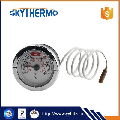 China flexible small size  round dial plastic gas capillary thermometer for sale