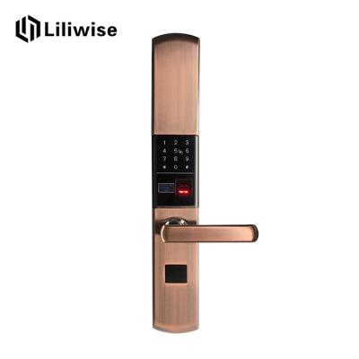 China Residential Security Electronic Door Locks Digital Latch Sliding With Key for sale