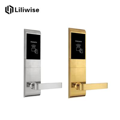 China Key Card Hotel Electronic Door Locks Zinc Alloy For Apartment Residential for sale