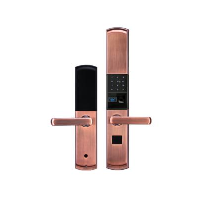 China LCD Screen Fingerprint Automatic Sliding Door Lock With 3 Colors for sale