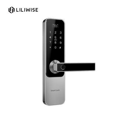 China Simple Fingerprint Door Lock , Custom Intelligent Cupboard Push Button Crystal Door Knob Lock for sale