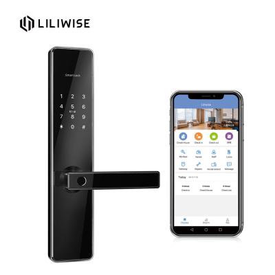 China El App elegante de TTLock de la cerradura de puerta del apartamento de Liliwise Airbnb controla la radio WiFi de la huella dactilar en venta